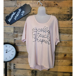 SALE-Hobby Lobby Dolman women's pale pink colored teacher top size xl